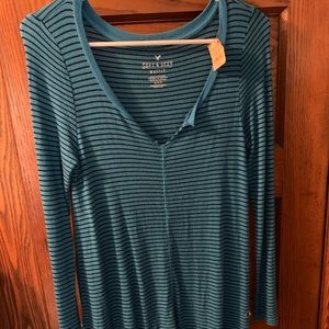 Waffle Striped Shirt